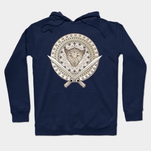 Luxury old war shield with swords Hoodie